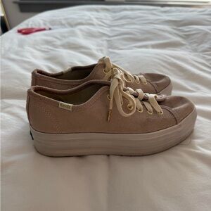 Kate spade sparkly platform Keds